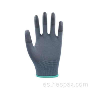 Guantes de trabajo de precisión de precisión recubierto de dedo de Hespax Pu